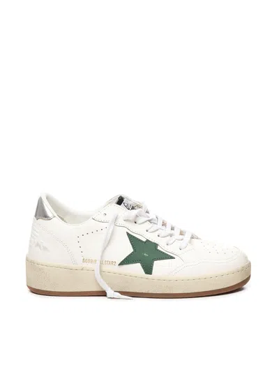 Golden Goose Ballstar White Green Calfskin Sneakers