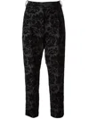 Golden Goose Baroque Devoré Pattern Trousers In Black