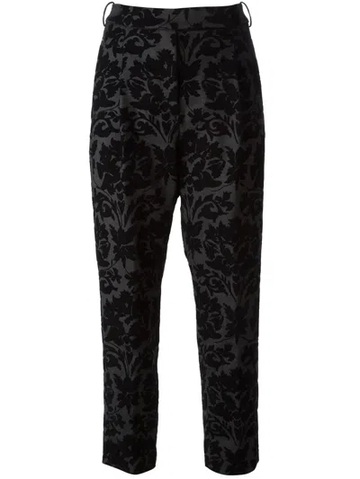 Golden Goose Baroque Devoré Pattern Trousers In Black