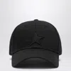 Golden Goose Black Baseball Cap With Star Women In Black