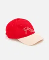 Golden Goose Round Visor Baseball Cap In Red