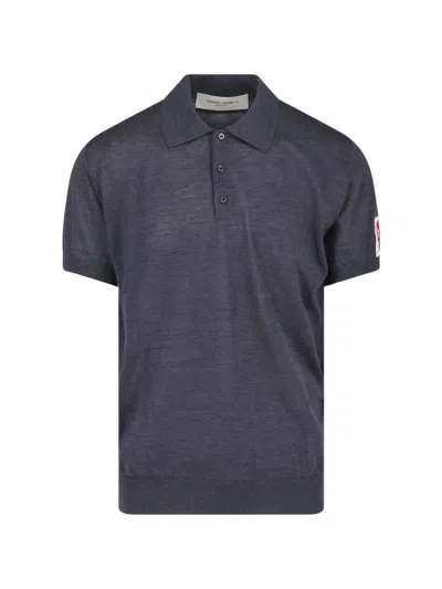 Golden Goose Basic Polo Shirt In Gray
