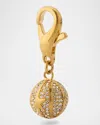 Golden Goose Basketball Bag Charm In Gold/crystal