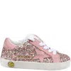 GOLDEN GOOSE BASKETS ROSES POUR FILLE AVEC PAILLETTES ET LOGO