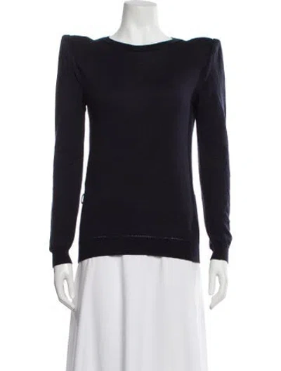 Pre-owned Golden Goose Bateau Neckline Sweater In Blue