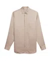 Golden Goose Batilda Boyfriend Satin-finish Shirt In Nude