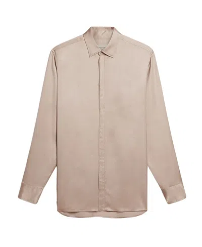 Golden Goose Batilda Boyfriend Satin-finish Shirt In Nude