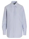 Golden Goose Striped Embroidered Shirt With Collared Cuffs