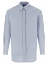 Golden Goose Embroidered Cotton Batilda Shirt In Blue