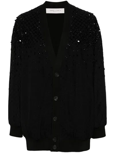 Golden Goose Bead-embellished Bomber Jacket In Black