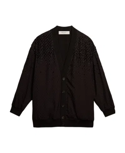 Golden Goose Bead-embellished Bomber Jacket In Black