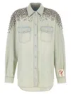 Golden Goose Becca Shirt And Blouse Light Blue In Blue