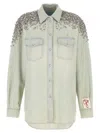 Golden Goose Becca Shirt And Blouse Light Blue In Blue