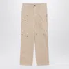 Golden Goose Beige Trousers With Splatter Details In Neutral