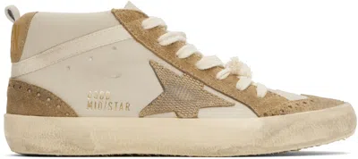 Golden Goose Beige & Brown Mid Star Classic Sneakers In 15716 Gray Morn/ligh
