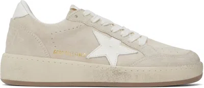 Golden Goose Beige Ball Star 2 Sneakers In 15724 Light Beige/mi