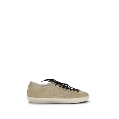 Golden Goose Beige Calf Leather Bos Taurus Low Top Sneakers In Neutral