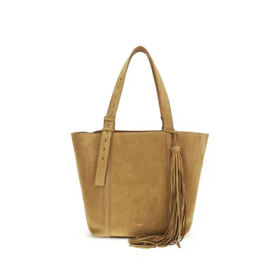 Golden Goose Beige Calf Leather Bos Taurus Shoulder Bag In Brown