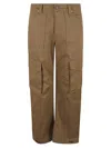 Golden Goose Beige Cargo Trousers In Brown