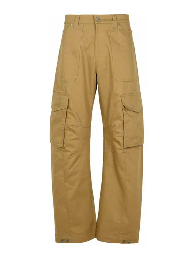 GOLDEN GOOSE BEIGE COTTON BLEND CARGO PANTS