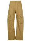 Golden Goose Beige Cotton Blend Cargo Pants In Brown