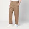 Golden Goose Beige Cotton-blend Trousers Men In Brown