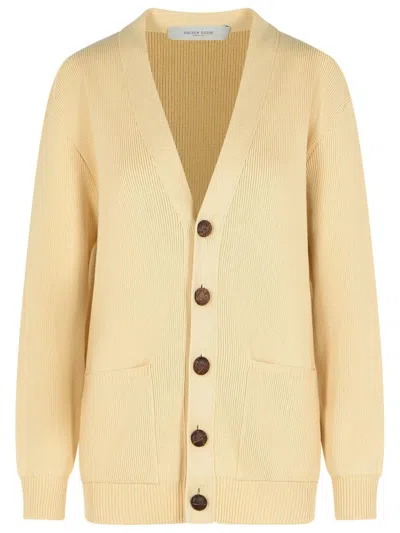 GOLDEN GOOSE BEIGE COTTON CARDIGAN