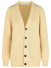Golden Goose Deluxe Brand Beige Stretch Cotton Blend Danielle Cardigan In Animal Print