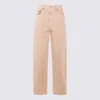 Golden Goose Beige Cotton Denim Jeans In Neutral