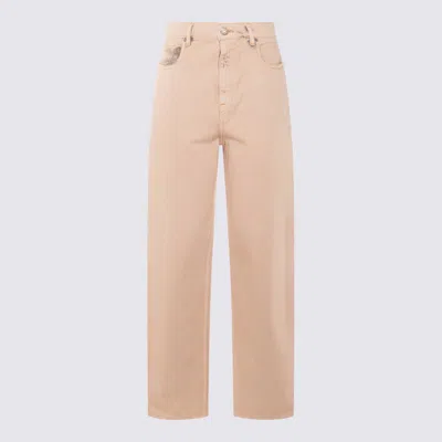 Golden Goose Beige Cotton Denim Jeans In Neutral