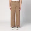 Golden Goose Beige Cotton Jeans With Front Patches In Beige