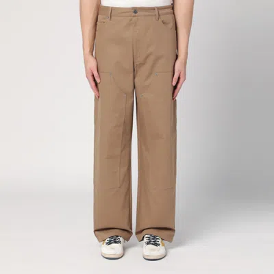 Golden Goose Beige Cotton Jeans With Front Patches