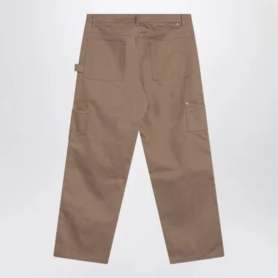 Golden Goose Beige Cotton Jeans With Front Patches In Cream