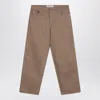 Golden Goose Beige Cotton Jeans With Front Patches