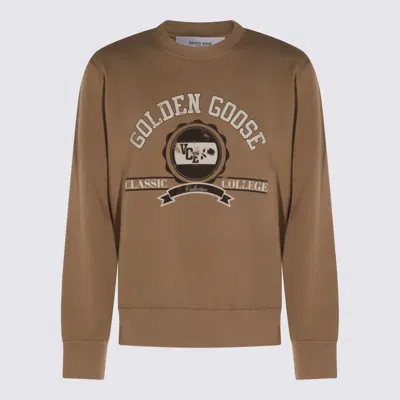 GOLDEN GOOSE BEIGE COTTON SWEATSHIRT