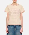Golden Goose Journey-print Gauze Jersey Short-sleeve T-shirt In Beige