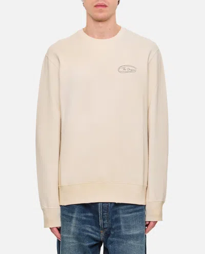 GOLDEN GOOSE BEIGE CREWNECK LOGO SWEATSHIRT
