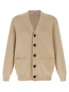 Golden Goose Beige Darryl Textured Cardigan Sweater In Neutral