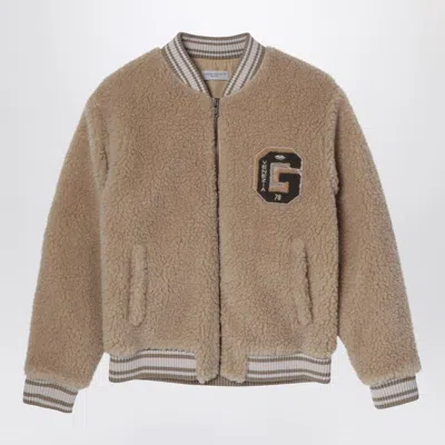 Golden Goose Kids' Beige Fleece Bomber Jacket