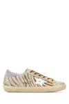 Golden Goose Super-star Zebra Horsy Upper Suede Toe And Heel Laminated Star Sneakers Multicolor In Neutral
