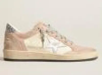 Golden Goose Beige Lace Up Sneakers
