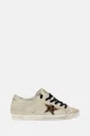 Golden Goose Women Super Star Leather Upper Glitter Toe And Tongue Leather Heel Leopard Horsy Star In Neutral