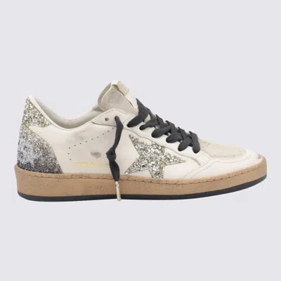 Golden Goose Beige Leather Ball Star Sneakers In Multi