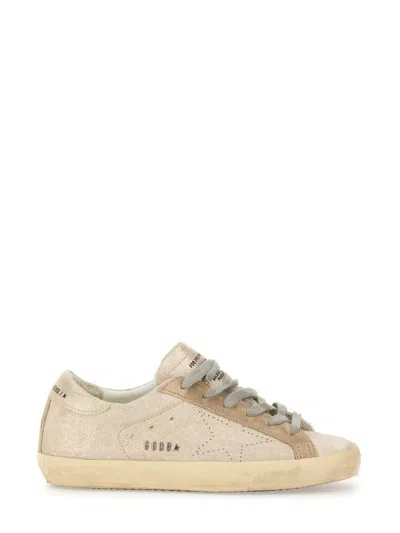 Golden Goose Beige Leather Sneakers In Neutral