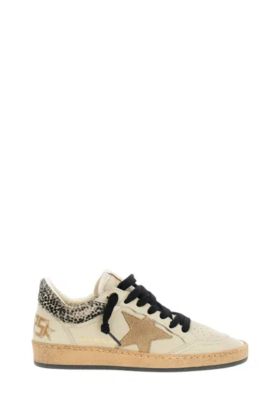 Golden Goose Beige Logo Sneakers
