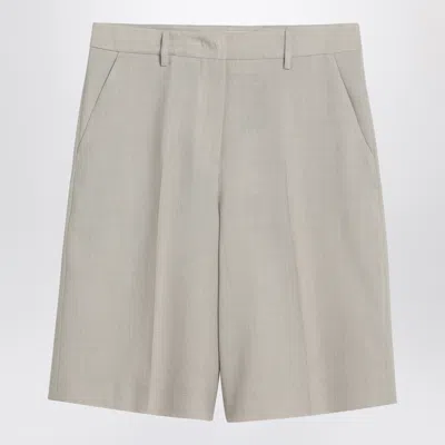 GOLDEN GOOSE GOLDEN GOOSE BEIGE MÉLANGE WOOL BLEND BERMUDA