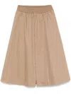 Golden Goose Deluxe Brand Flowing Beige Maxi Skirt With Elastic Waistband In Beige
