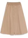Golden Goose Deluxe Brand Flowing Beige Maxi Skirt With Elastic Waistband
