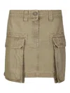 Golden Goose Cargo Pocket Mini Skirt In Beige