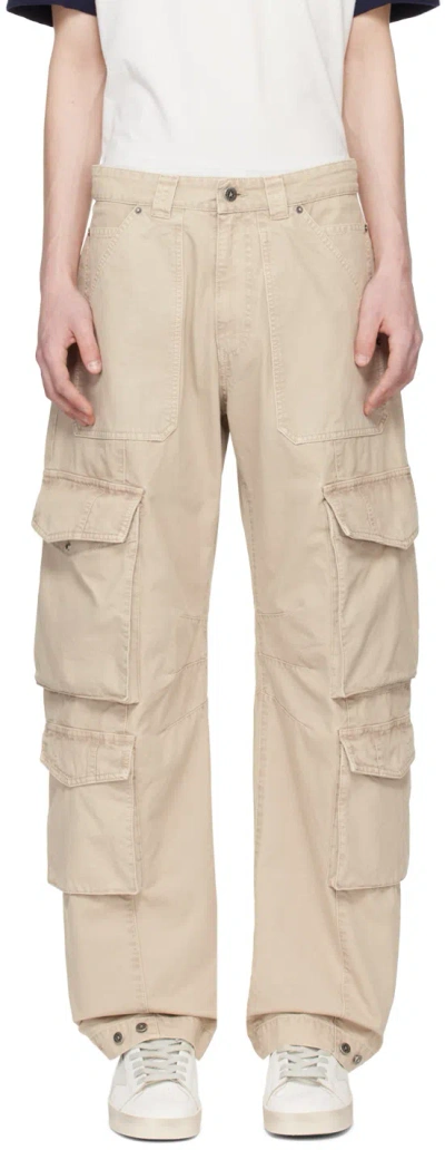 Golden Goose Beige Pocket Cargo Pants In 15527 Trench Coat